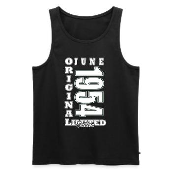 June 1954 Birthday 1954 Retro 1954 June 1954 - Men's Premium Organic Tank Top - black - Front - AI Model Male 178 light (178cm)