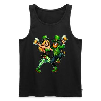 Dancing couple - Men's Premium Organic Tank Top - black - Front - AI Model Male 178 light (178cm)