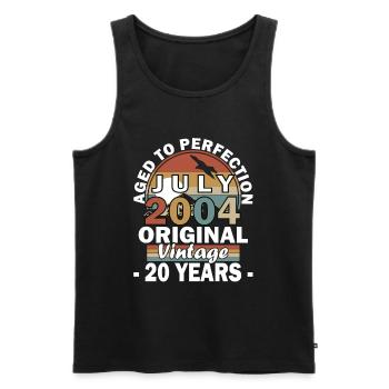 Juli 2004 Geburtstagsgeschenk Juli 2004 - Männer Premium Bio Tank Top - Schwarz - Vorne - AI Model Male 178 light (178cm)