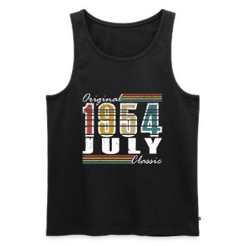 Vintage geboren Juli 1954 Geburtstag Juli 1954 - Männer Premium Bio Tank Top - Schwarz - Vorne - Michal (187cm)