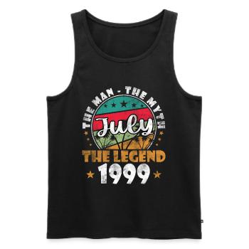 Juli 1999 Geburtstagsgeschenk Juli 1999 - Männer Premium Bio Tank Top - Schwarz - Vorne - Michal (187cm)