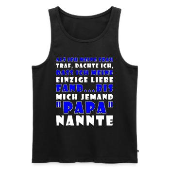 Father Dad Only Love Men - Men's Premium Organic Tank Top - black - Front - AI Model Male 178 light (178cm)