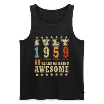 Juli 1959 Geburtstag Juli 1959 Geschenk - Männer Premium Bio Tank Top - Schwarz - Vorne - Michal (187cm)
