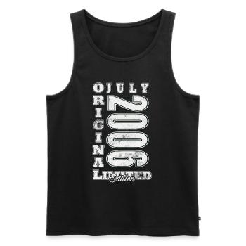 Juli 2006 Juli Geburtstagsgeschenk Juli 2006 - Männer Premium Bio Tank Top - Schwarz - Vorne - Michal (187cm)