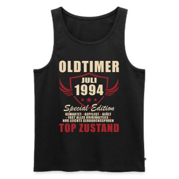 30. Geburtstag Oldtimer Juli 1994 Jahrgang 1994 - Männer Premium Bio Tank Top - Schwarz - Vorne - AI Model Male 178 light (178cm)