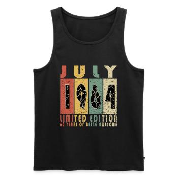 60th Birthday Original July 1964 Born 1964 - Men's Premium Organic Tank Top - black - Front - Michal (187cm)