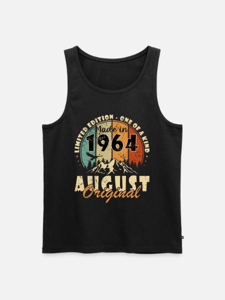 Août 1964 - Fabriqué en août 1964 - Débardeur bio Premium Homme - noir
