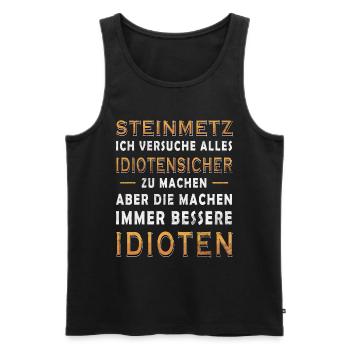 Steinmetz Steinbildhauer Stonemason Stone Mason - Männer Premium Bio Tank Top - Schwarz - Vorne - AI Model Male 178 light (178cm)