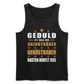 Gerüstbau Gerüstbauer Meister Geschenk lustig Bau - Männer Premium Bio Tank Top - Schwarz - Vorne - AI Model Male 178 light (178cm)