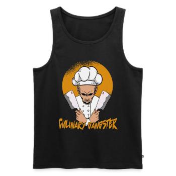 cook gangster cooking - Men's Premium Organic Tank Top - black - Front - Michal (187cm)