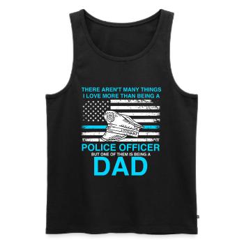 Vater Polizist Geschenk Vater Polizei - Männer Premium Bio Tank Top - Schwarz - Vorne - Michal (187cm)