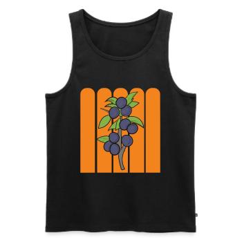 Blackthorn Autumn Fruit Sloe - Men's Premium Organic Tank Top - black - Front - AI Model Male 178 light (178cm)