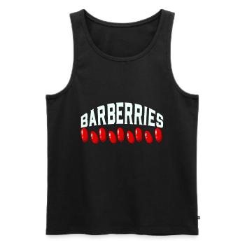 Rose hip - Men's Premium Organic Tank Top - black - Front - AI Model Male 178 light (178cm)