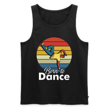 La danse née pour danser - Débardeur bio Premium Homme - noir - Devant - Michal (187cm)