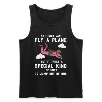 Skydiving Skydiving Fallschrim Saying - Men's Premium Organic Tank Top - black - Front - Michal (187cm)