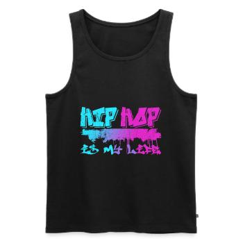 Le hip hop, c’est ma vie - Débardeur bio Premium Homme - noir - Devant - AI Model Male 178 light (178cm)
