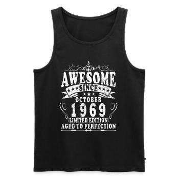 1969 Oktober 1969 Geburtstag Oktober 1969 Original - Männer Premium Bio Tank Top - Schwarz - Vorne - Michal (187cm)
