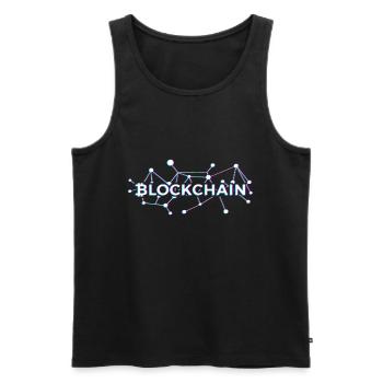 Blockchain-Enthusiast Blockchain Bitcoin Crypto - Männer Premium Bio Tank Top - Schwarz - Vorne - AI Model Male 178 light (178cm)