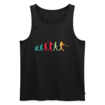 Evolution Baseball - Männer Premium Bio Tank Top - Schwarz - Vorne - AI Model Male 178 light (178cm)