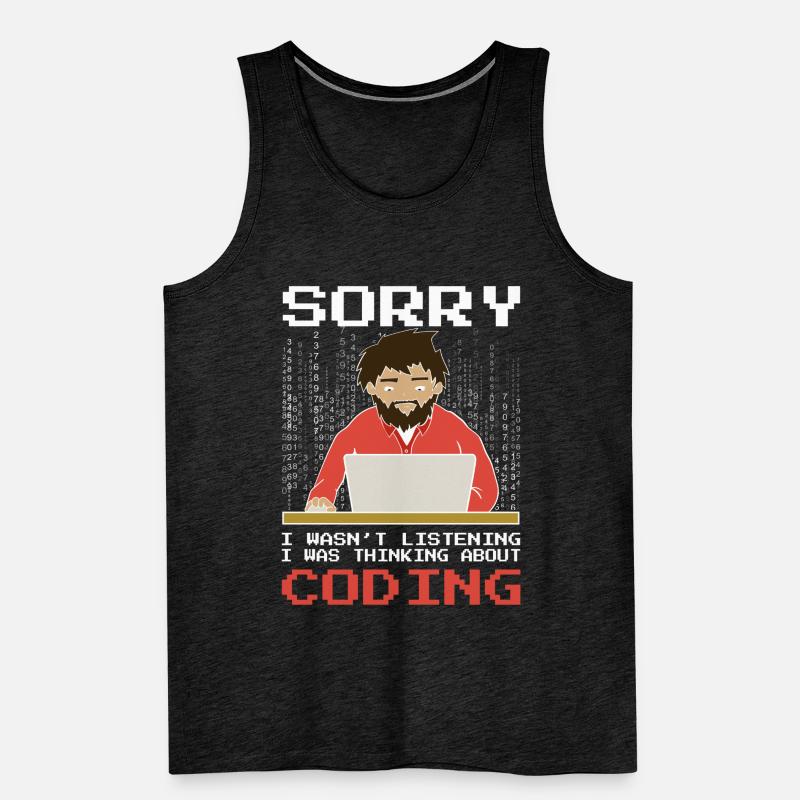 Programmer Software Developer Coder Sayings Men's Premium Organic Tank Top