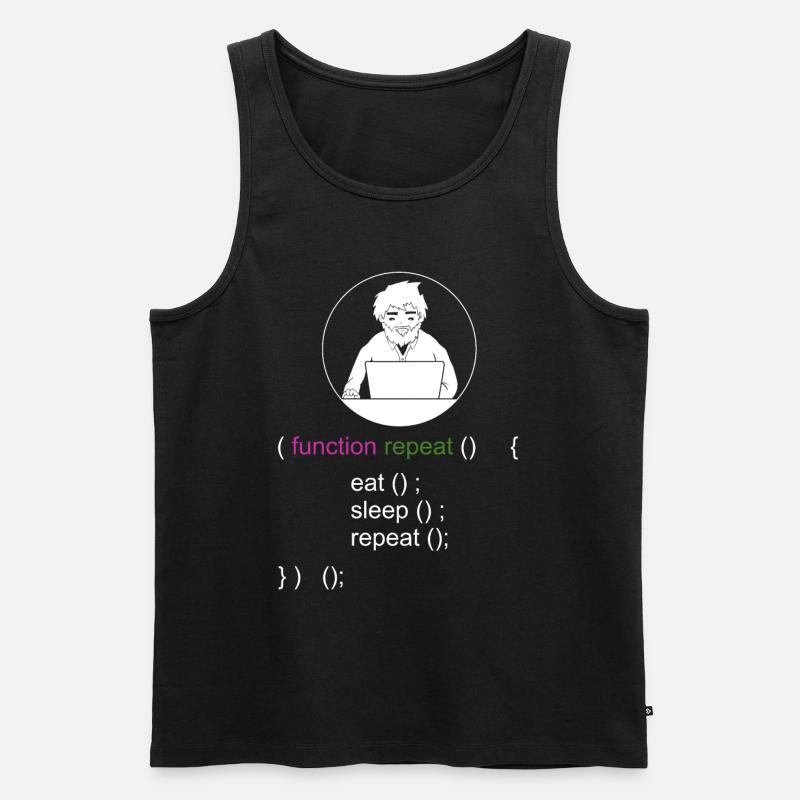 Programmierer Spruch - Männer Premium Bio Tank Top - Schwarz