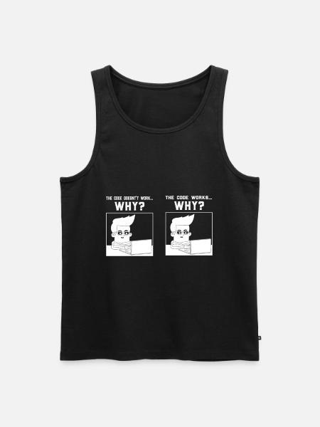 Coder Programmieren Spruch Programmierer Geschenk - Männer Premium Bio Tank Top - Schwarz