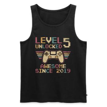 Original 2019 5 Jahre Level 5 Freischaltung - Männer Premium Bio Tank Top - Schwarz - Vorne - Michal (187cm)