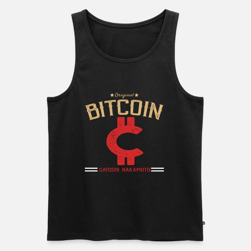 Bitcoin Cryptocurrency - Men's Premium Organic Tank Top - black
