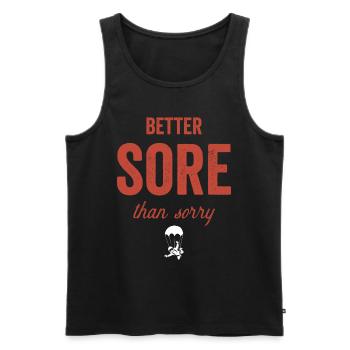 Spruch Fallschirm Fallschirmspringen Geschenk - Männer Premium Bio Tank Top - Schwarz - Vorne - AI Model Male 178 light (178cm)
