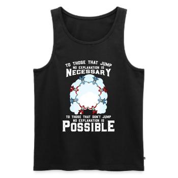 SKYDIVER Fallschirmspringer Fallschirmsport Love - Männer Premium Bio Tank Top - Schwarz - Vorne - Michal (187cm)