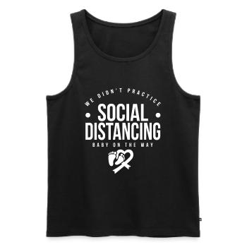 Pregnancy Announcement Baby - Men's Premium Organic Tank Top - black - Front - AI Model Male 178 light (178cm)