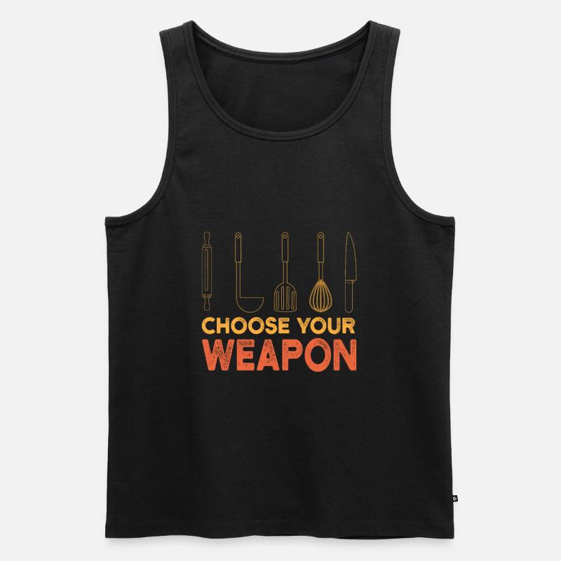 Koch Kochen Spruch Geschenkidee - Männer Premium Bio Tank Top - Schwarz