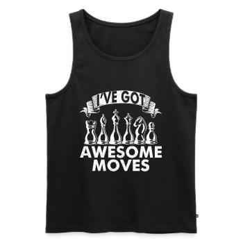 Chess Sport Thinking Chessboard Chess Piece - Men's Premium Organic Tank Top - black - Front - Michal (187cm)