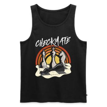 Schach Spruch lustig - Schachmatt Checkmate - Männer Premium Bio Tank Top - Schwarz - Vorne - AI Model Male 178 light (178cm)