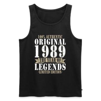 Legend 1989 Birthday Year of birth 1989 Men - Men's Premium Organic Tank Top - black - Front - Michal (187cm)