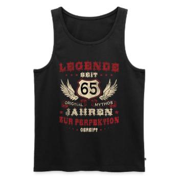 65 Years Legend Vintage 65 Birthday - Men's Premium Organic Tank Top - black - Front - AI Model Male 178 light (178cm)