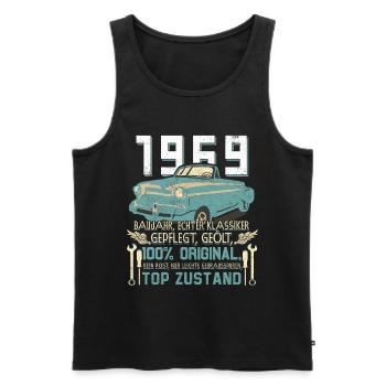 55th Birthday 55 Years Classic Car Gift 1969 - Men's Premium Organic Tank Top - black - Front - Michal (187cm)