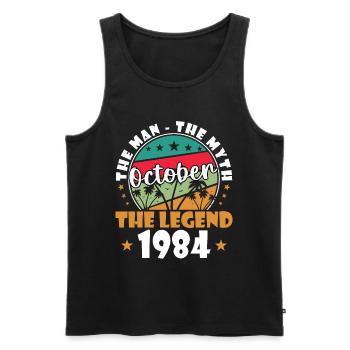 40th Birthday Original October 1984 Volume 84 - Men's Premium Organic Tank Top - black - Front - Michal (187cm)