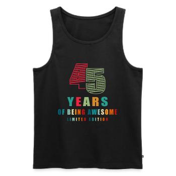 45 Jahre Legende Mann 45 Geburtstags - Männer Premium Bio Tank Top - Schwarz - Vorne - Michal (187cm)