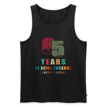 65. Geburtstag 65 Jahre Lustig Spruch - Männer Premium Bio Tank Top - Schwarz - Vorne - Michal (187cm)