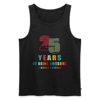 25e anniversaire 25 ans Cadeau - Débardeur bio Premium Homme - noir - Devant - Michal (187cm)