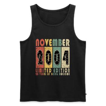 2004 November 2004 Anniversary November 2004 - Men's Premium Organic Tank Top - black - Front - Michal (187cm)