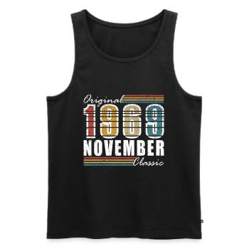 November 1969 Birthday present in November 1969 - Men's Premium Organic Tank Top - black - Front - Michal (187cm)