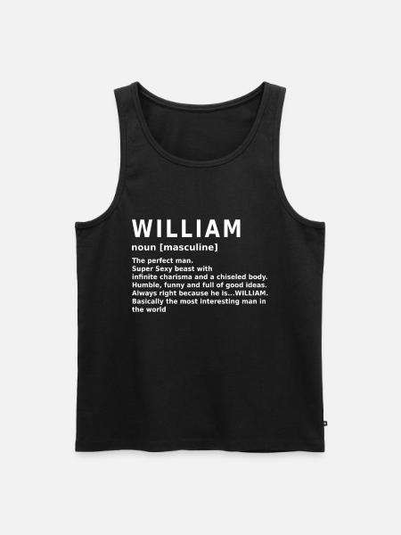 William Name Gift - Men's Premium Organic Tank Top - black