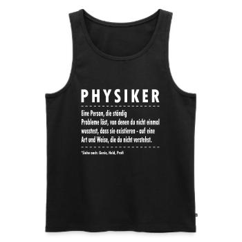 Physik Definition Wissenschaft - Männer Premium Bio Tank Top - Schwarz - Vorne - AI Model Male 178 light (178cm)