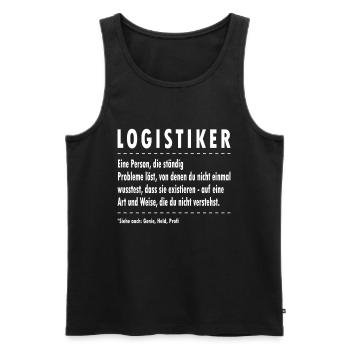 Logistiker Definition Lagerlogistik Staplerfahrer - Männer Premium Bio Tank Top - Schwarz - Vorne - Michal (187cm)