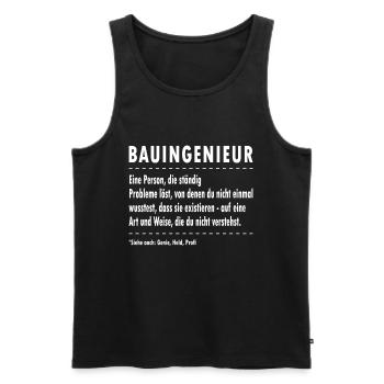 Ingenieur Maschinenbau Bauingenieur Definition - Männer Premium Bio Tank Top - Schwarz - Vorne - Michal (187cm)