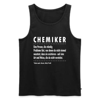 Chemiker - Chemiker Definition - Männer Premium Bio Tank Top - Schwarz - Vorne - Michal (187cm)