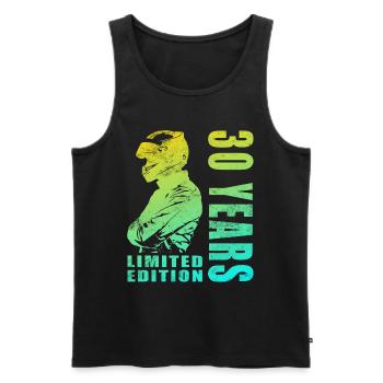 Biker 30. Geburtstag, 30 Jahre Motorradfahrer - Männer Premium Bio Tank Top - Schwarz - Vorne - Michal (187cm)