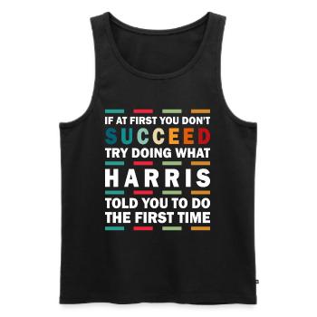 Harris Name Personalized Funny Birthday xmas - Men's Premium Organic Tank Top - black - Front - Michal (187cm)